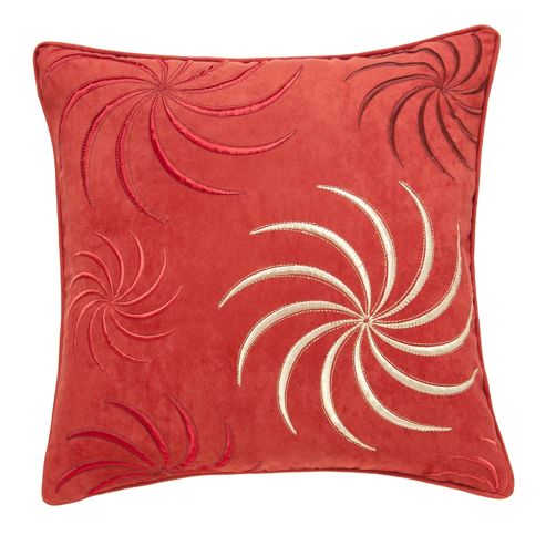 Image of Catherine Lansfield Home Swirl Cushion Cover (43x43cm) - Red