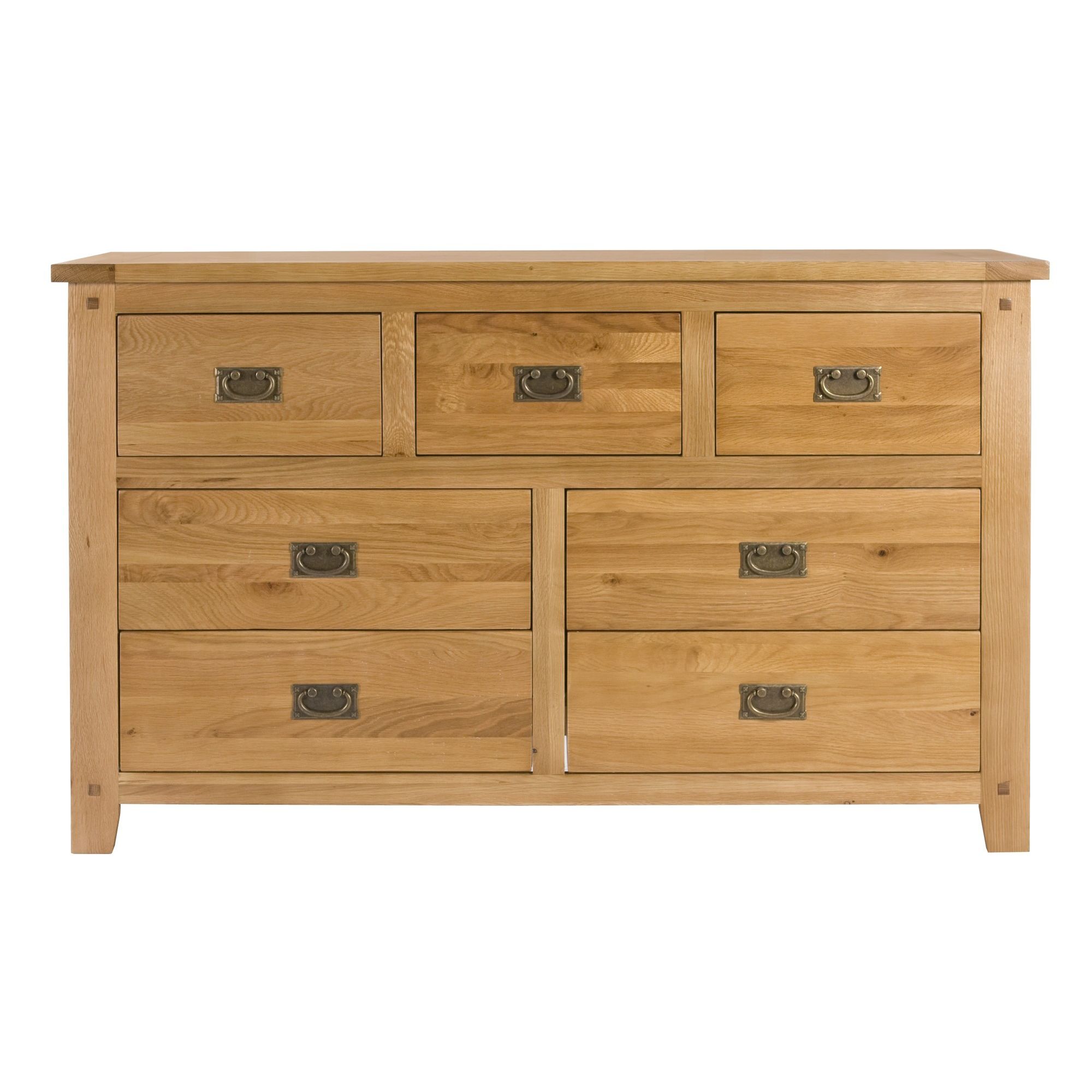 Elements Brunswick Bedroom Seven Drawer Wide Chest in Warm Lacquer at Tesco Direct