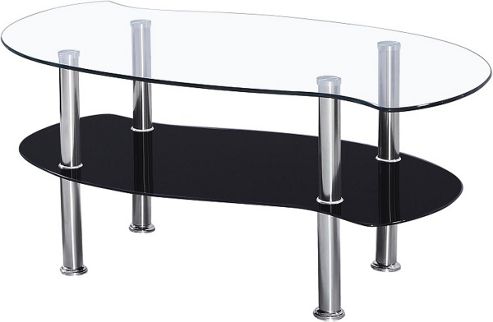 Image of Colby Clear And Black Coffee Table