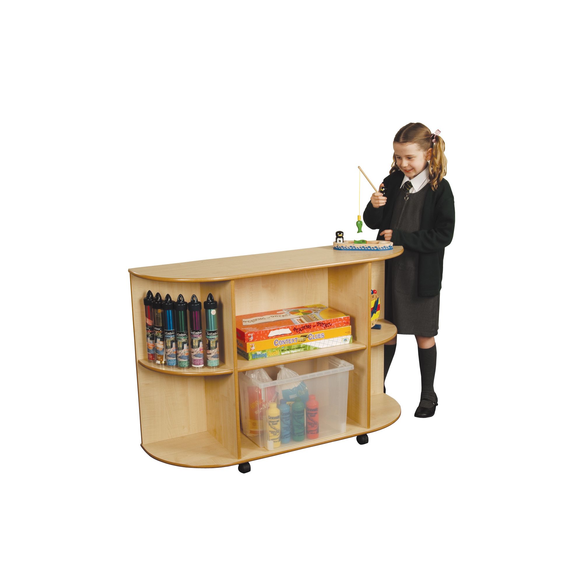 Liberty House Toys Maple 2 Shelf Integral Corner Bookcase at Tesco Direct