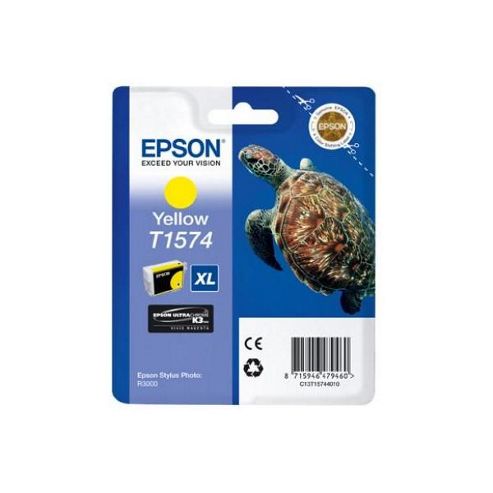 Image of Epson Turtle T1574 (25.9ml) Ink Cartridge (yellow) For Stylus Photo R3000