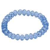Sapphire Blue Glass Bead Stretch Bracelet