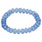 Sapphire Blue Glass Bead Stretch Bracelet