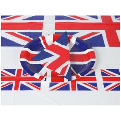 Union Jack 100 Person Disposable Paper Party Pack.