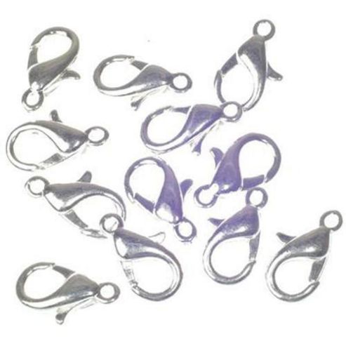 Image of Lobster Clasp 12mm S/p 12 Pack (aka Caribineers)