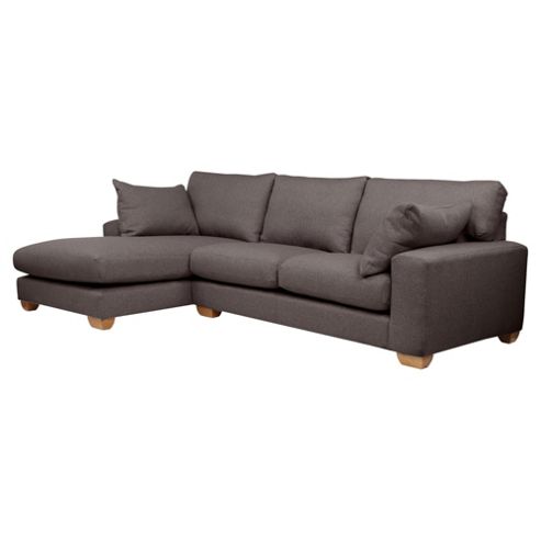 Image of Whitstable Left Hand Tweed Corner Chaise, Mocha