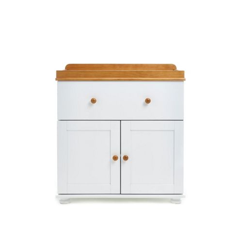 Image of Obaby Closed Changing Unit - White With Pine Trim
