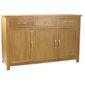 Kelburn Furniture Essentials 3 Drawer Sideboard in Light Oak Stain and Satin Lacquer