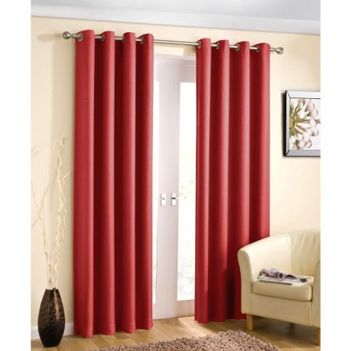 Image of Enhanced Living Wetherby Eyelet Red Curtains 168x229cm