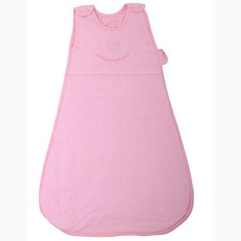 Image of Silver Cloud Pink Hearts 1.0 Tog Sleeping Bag (6-18 Months)