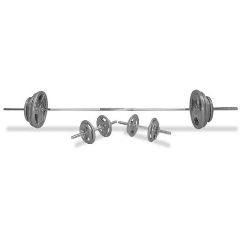 Image of Body Power 100kg 5ft Tri-grip Combi Standard Weight Set