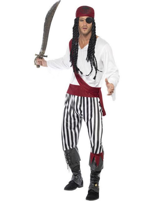 Image of Pirate Man - Adult Costume Size: 38-40