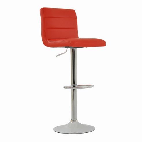 Image of Adriatic Red Faux Leather Bar Stool