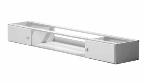 Image of Catania Under Bed Cupboards With Open Shelf In White