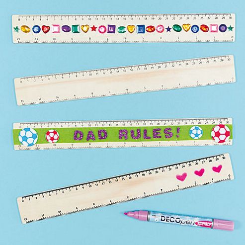 Image of Wooden Rulers (pack Of 6)