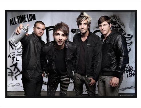Image of Gloss Black Framed All Time Low Spray Poster
