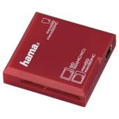 Hama All in One USB 2.0 SD/microSD Card Reader - Red