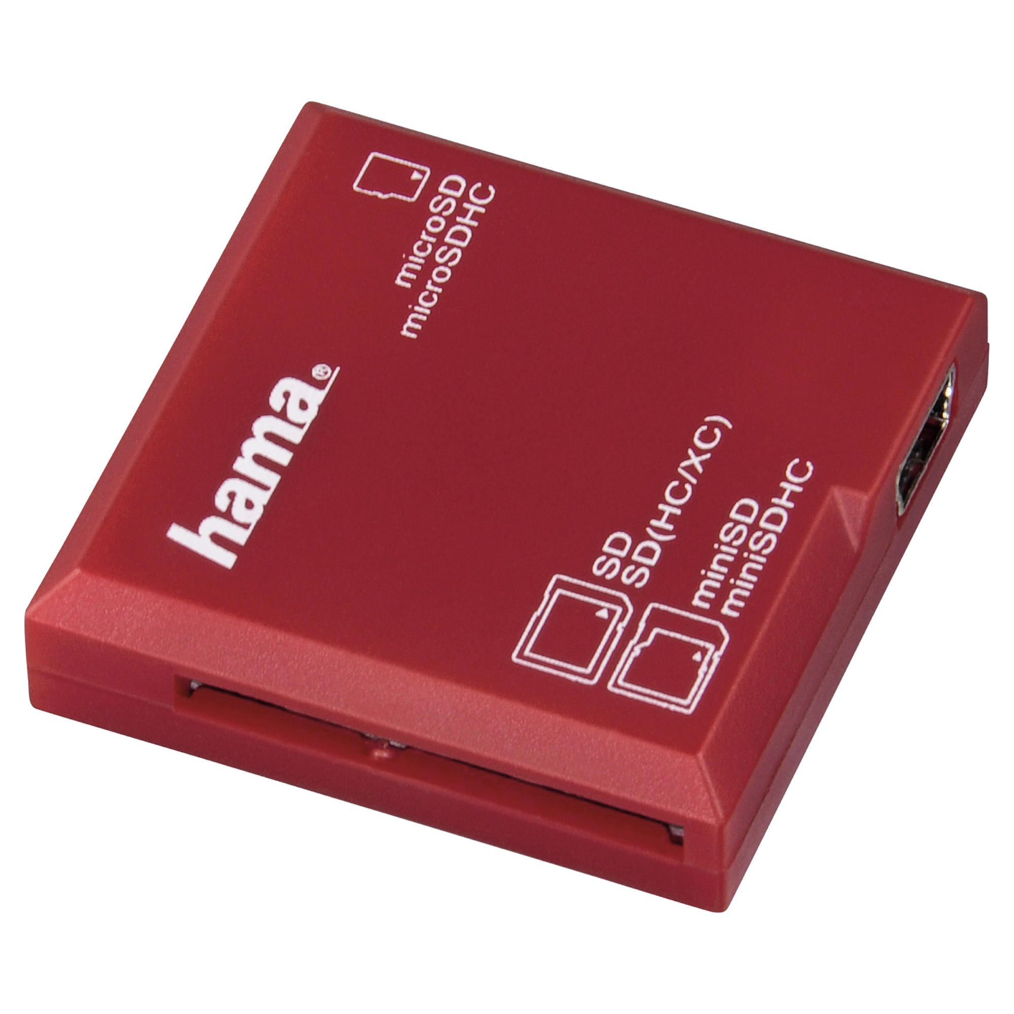 Tesco Direct Hama All in One USB 2.0 SD/microSD Card Reader Red