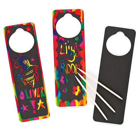 Image of Scratch Art Door Hangers (pack Of 10)