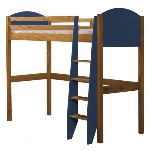 Image of Verona High Sleeper Bed Antique With Blue Details