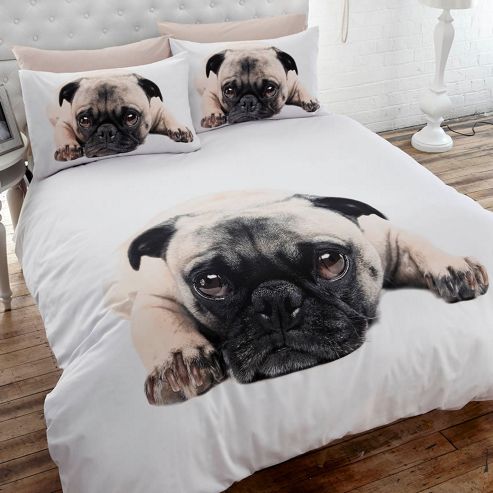 Image of Pug Bedding, Single Duvet