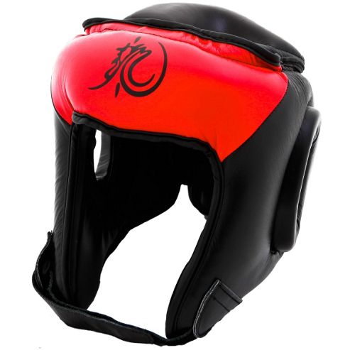 Image of Bruce Lee Dragon Deluxe Boxing Head Guard Leather - Red