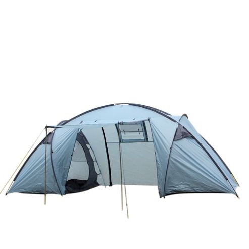 Image of North Gear Camping Trekker Waterroof 6 Man 2 Room Faimly Tent Blue