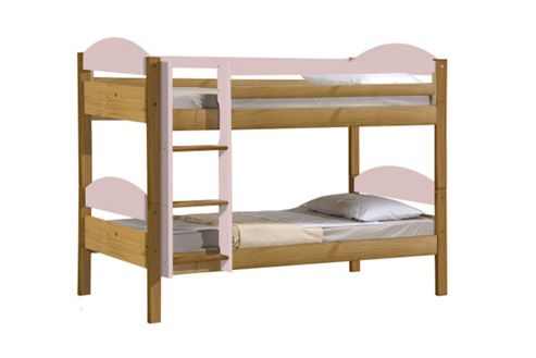 Image of Maximus Bunk Bed 3ft Antique With Pink Details