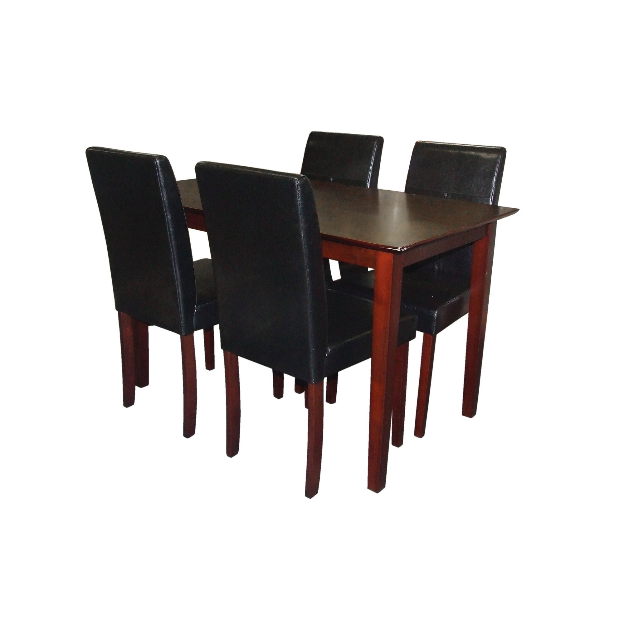 Premier Housewares 5 Piece Dining Set with Light Solid Rubberwood Cozinha - Brown at Tesco Direct