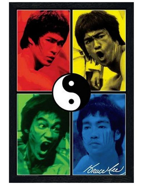 Image of Bruce Lee Black Wooden Framed Martial Art Maestro Poster