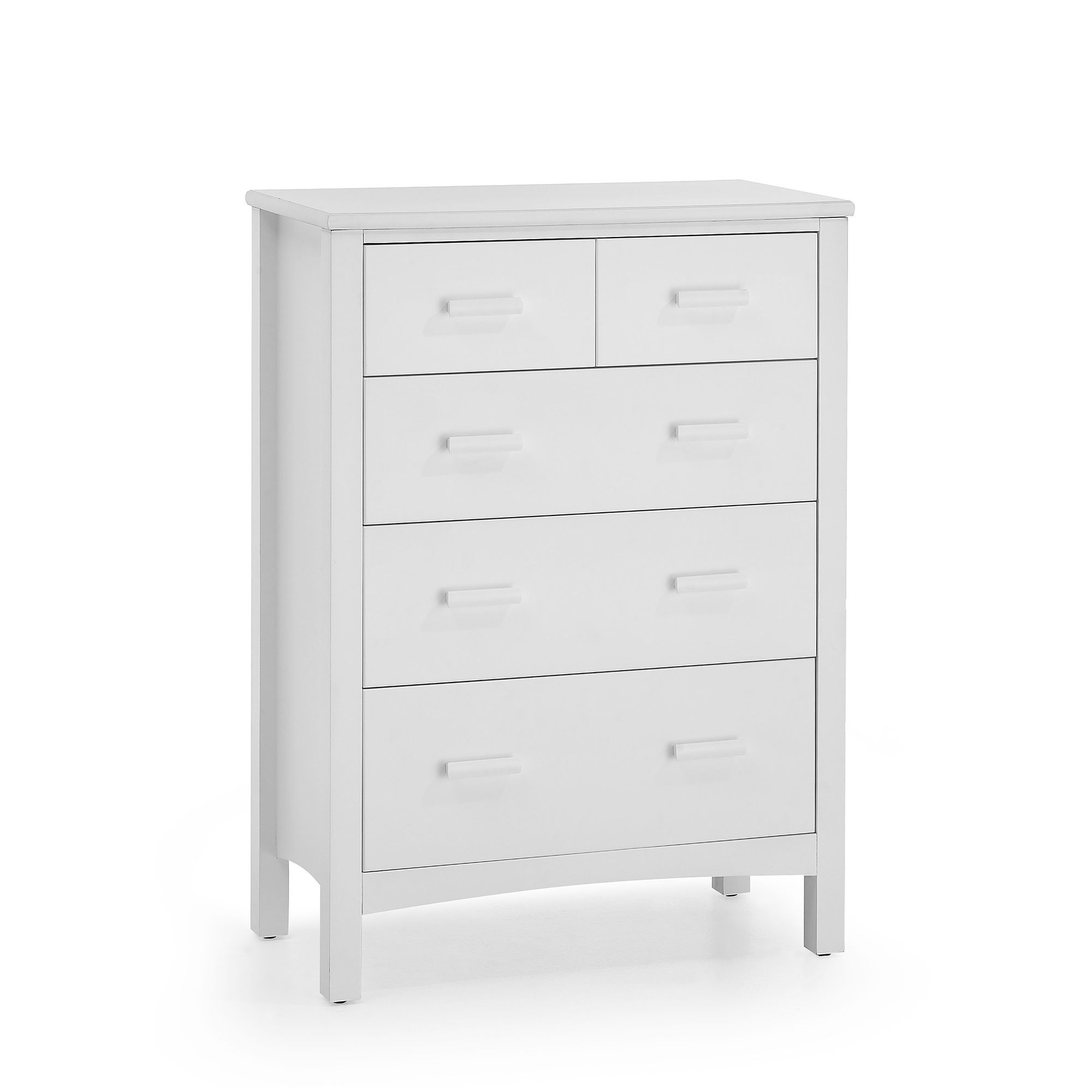 Serene Furnishings Eleanor 5 Drawer Chest - Opal White at Tesco Direct