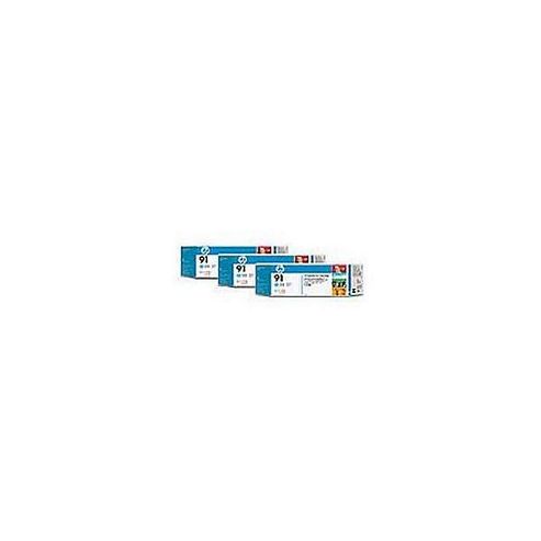 Image of Hp 91 3-pack 775-ml Light Cyan Pigment Ink Cartridges