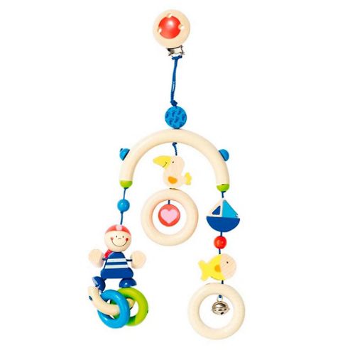 Image of Heimess 734810 Wooden Mini Trapeze Clip On Mobile (pirate)