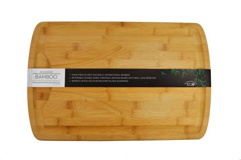 Image of Occasion Bamboo Chopping Or Carving Board With Juice Reservoir