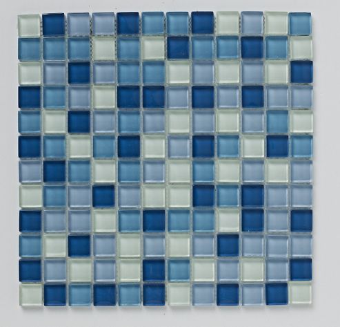 Image of Bright & Beautiful Blue Glass Mosaic 300x300mm (0.09 M-- / Box)