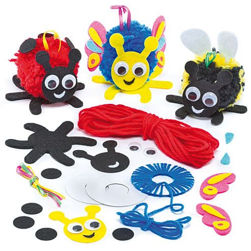 Image of Bug Pom Pom Decorations (pack Of 3)