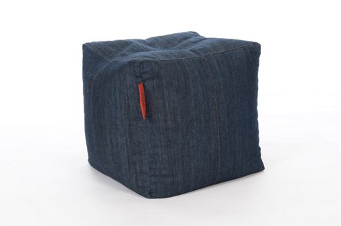 Image of Kaikoo Denim Cube Chair - Dark Wash