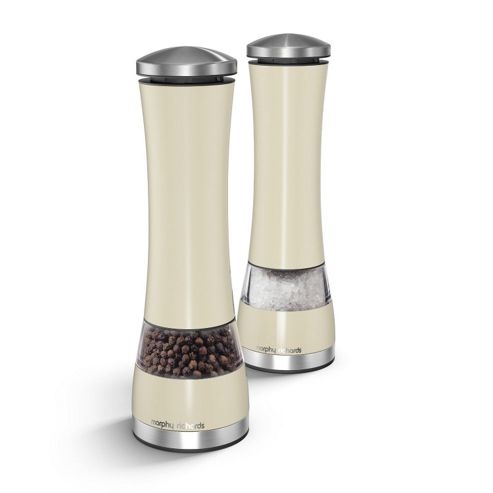 Image of Morphy Richards Electronic Salt & Pepper Mill - Cream