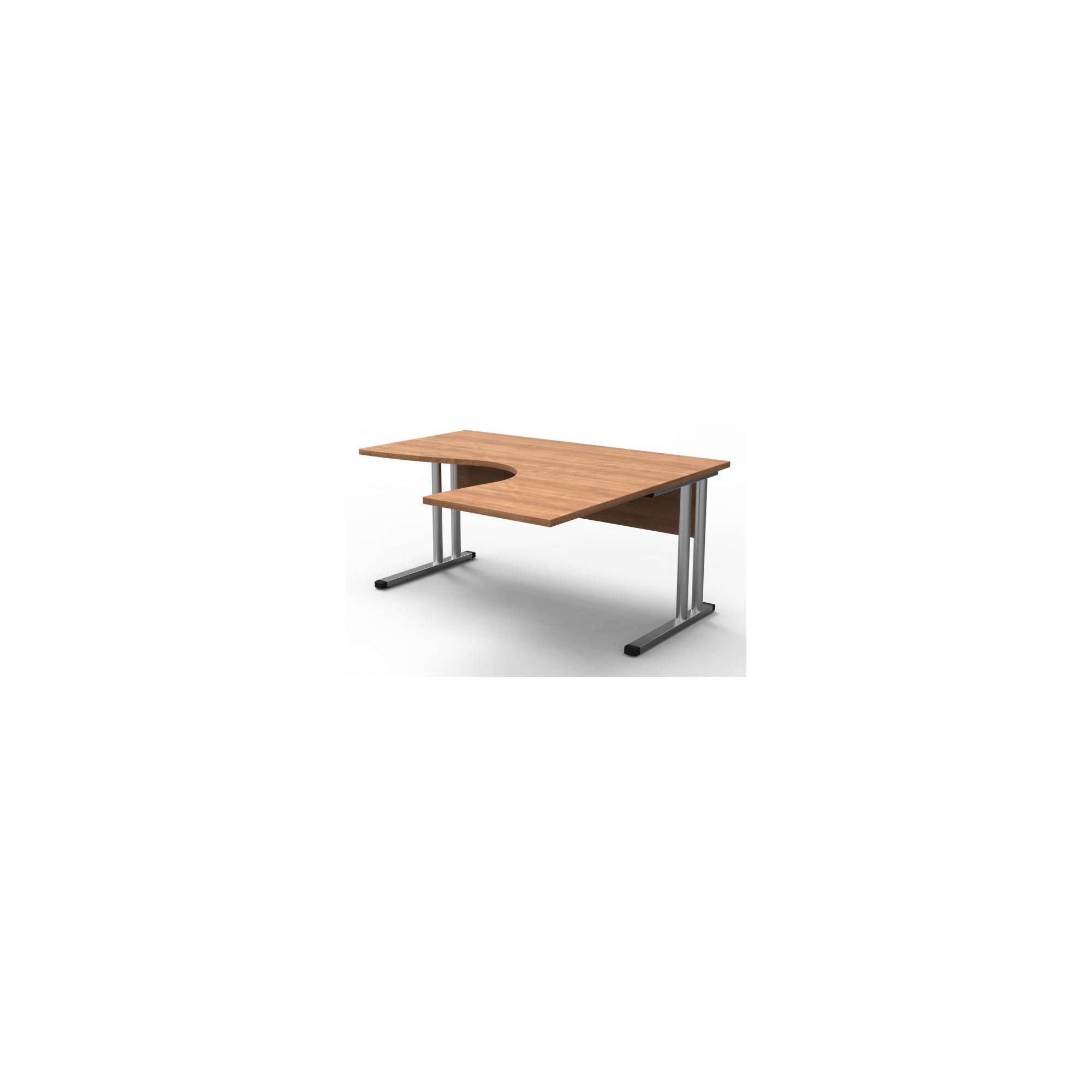 Modal Perfect 160cm Radial Desk in Warm Cherry at Tesco Direct