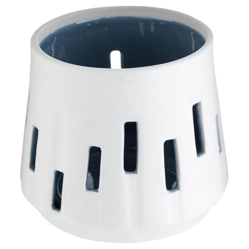 Image of Tesco Ceramic Cut Out Tealight, Blue