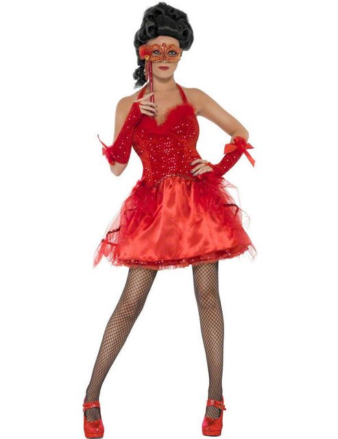 Image of Women's Devil Masquerade Costume Large