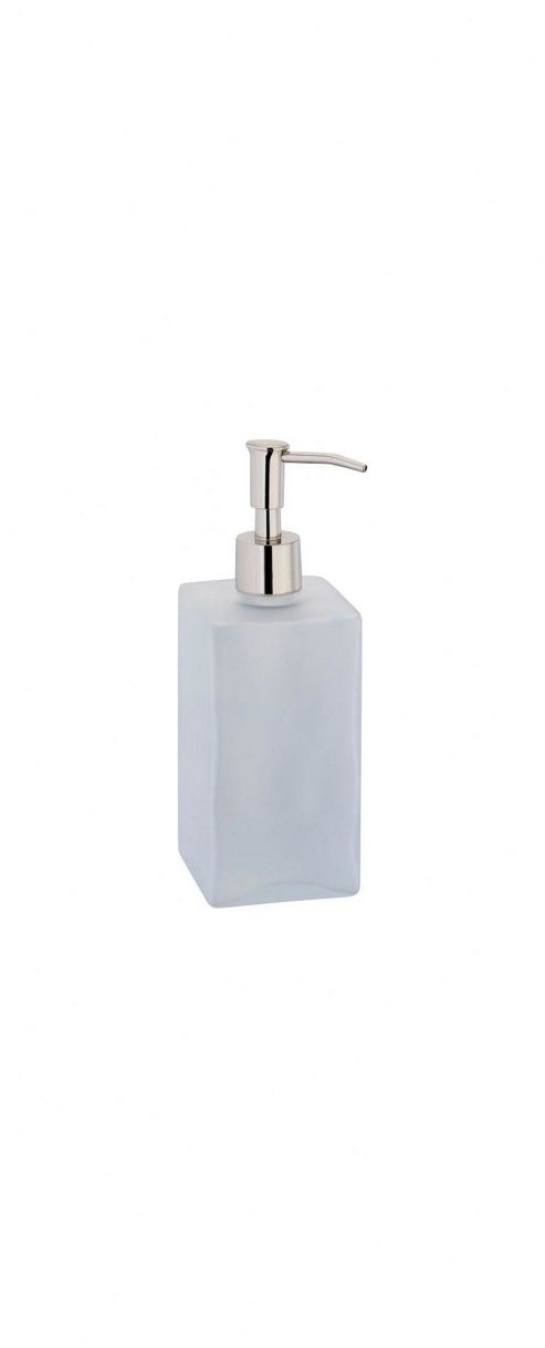 Image of Sanwood Squared Soap Dispenser In White Satin