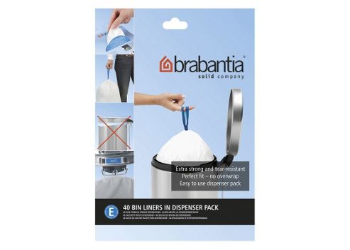 Image of Brabantia Perfectfit Bags Size E 20 Litre 40 Bag Dispenser Pack