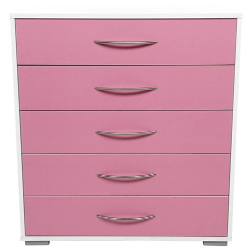 Image of Newport 5 Drawer Chest Pink