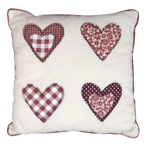 Image of Gingham Heart Cushion
