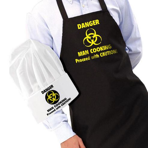 Image of Iggi Danger Man Cooking Apron And Hat