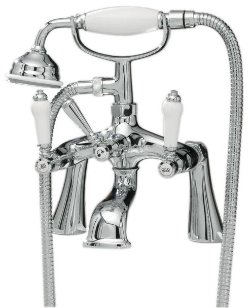 Image of Ultra Bloomsbury Deck Mounted Bath Shower Mixer In Chrome