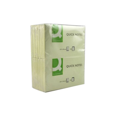Image of Q-connect Quick Note Repositionable Pad 75x100mm Yellow Pack Of 1