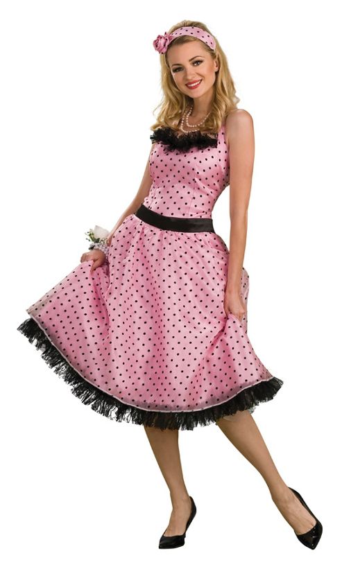 Image of Rubies Fancy Dress Costume - Halloween Sensations Polka Dot Prom - Adult Small