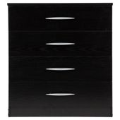 Ashton 4 Drawer Chest Black Ash